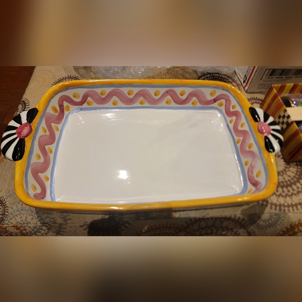 MacKenzie-Childs Terracotta Ceramic Tray